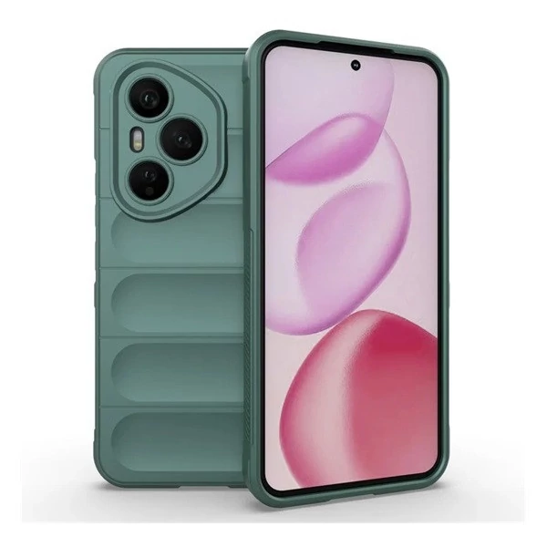 Honor 400 Szilikon telefonvédő (ütésállóság, kameravédő, 3D) SÖTÉTZÖLD