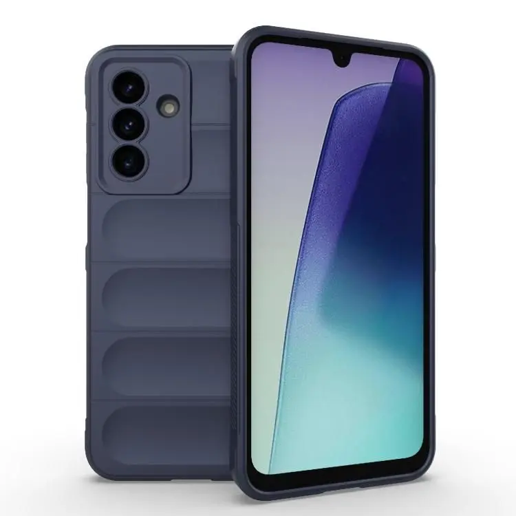 Szilikon telefonvédő (ütésállóság, kameravédő, 3D) SÖTÉTKÉK - Samsung Galaxy A17 5G