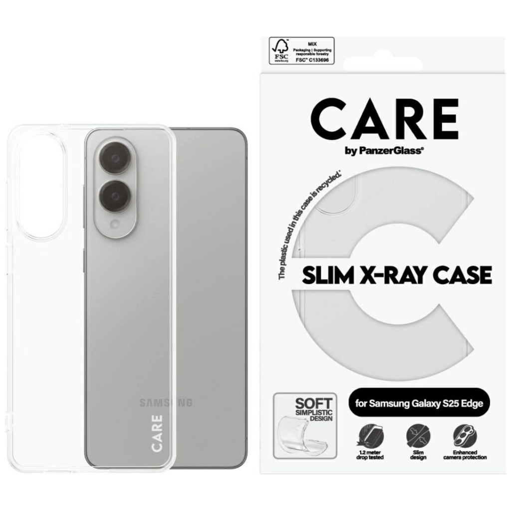 PANZERGLASS CARE SLIM X-RAY szilikon telefonvédő ÁTLÁTSZÓ Samsung S25 edge