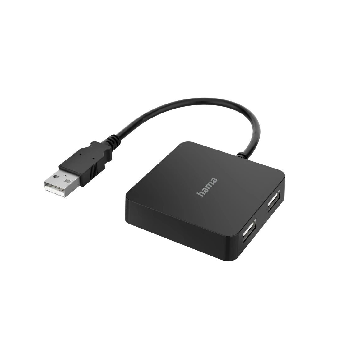 Hama USB HUB, Buspowered, 4 PORT, USB 2.0, 480 Mbit/sec, fekete