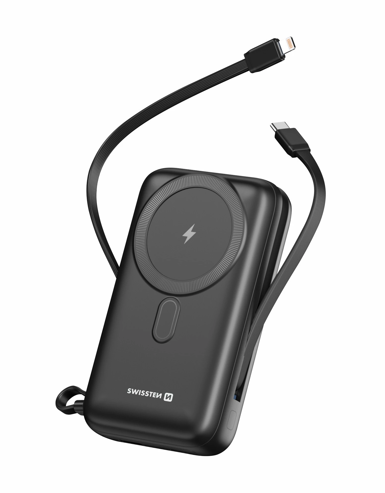 MagSafe kompatibilis power bank, 20000 mAh, 20W, beépített USB-Cés villámkábel, 22,5W