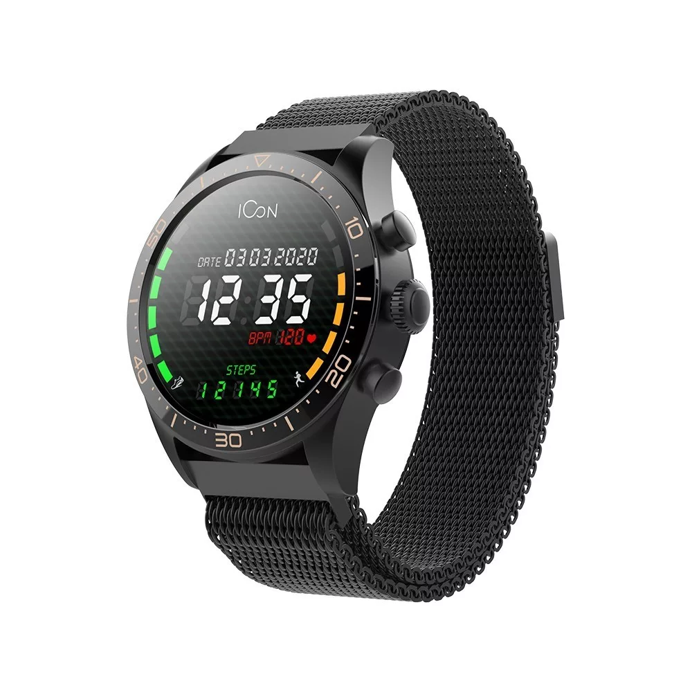 Forever AW-100 AMOLED ICON okosóra Bluetooth 5.0 lépésszámlálóval, pulzusmérővel, alvásfigyeléssel