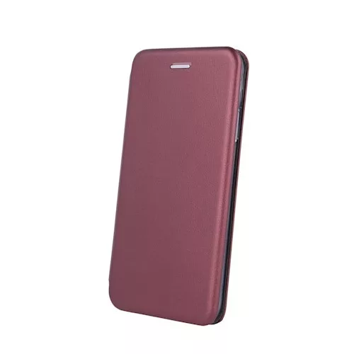 Forcell Elegance Samsung A06 4G oldalra nyíló mágneses könyv tok szilikon belsővel burgundi