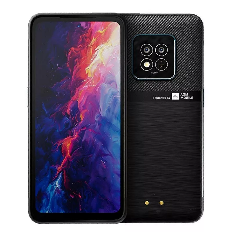 AGM X6 5G ütés- és vízálló 8+128GB IP69K hőkamerás mobiltelefon, kártyafüggetlen, Dual Sim fekete