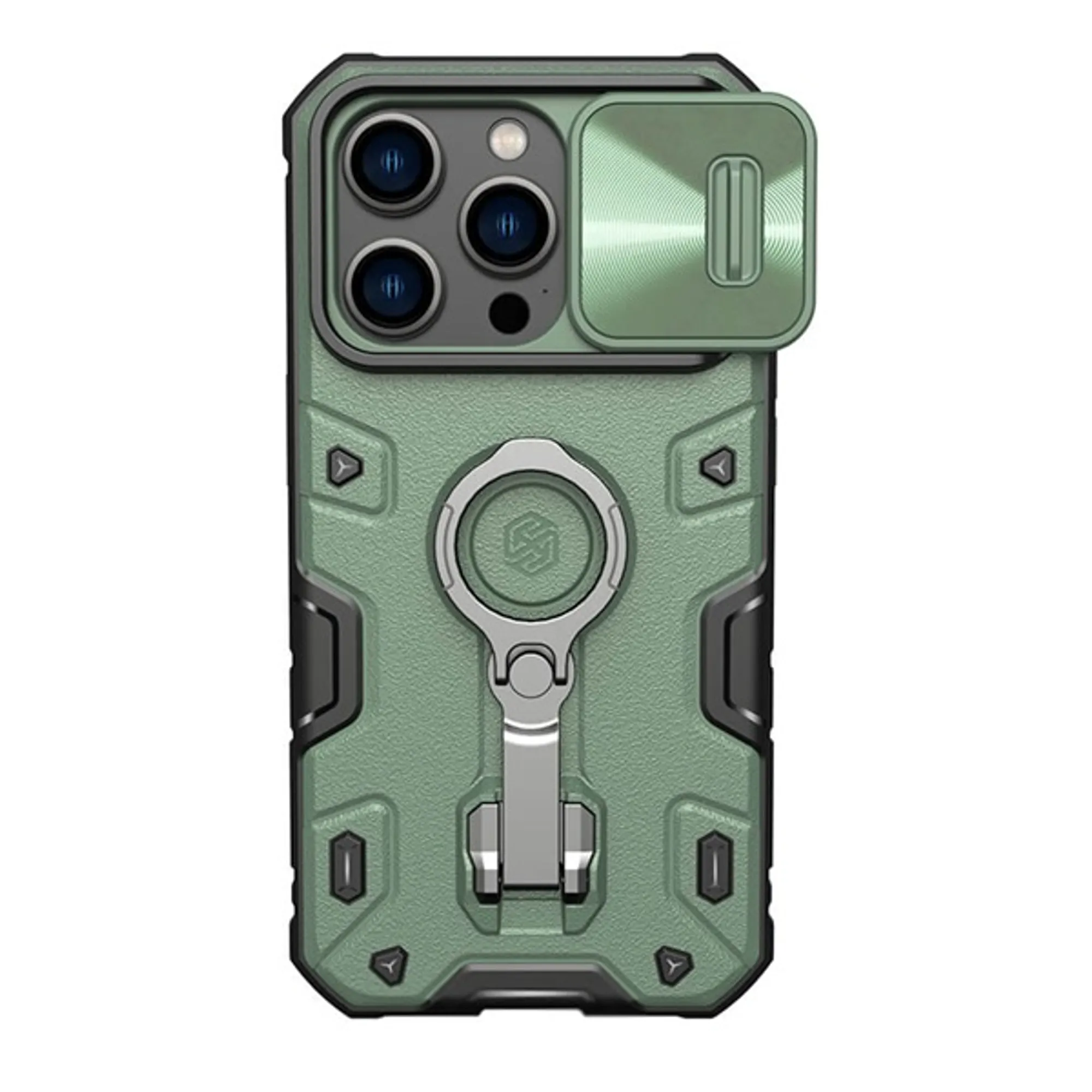 NILLKIN CAMSHIELD ARMOR PRO APPLE IPHONE 14 PRO MŰANYAG TOK, ZÖLD