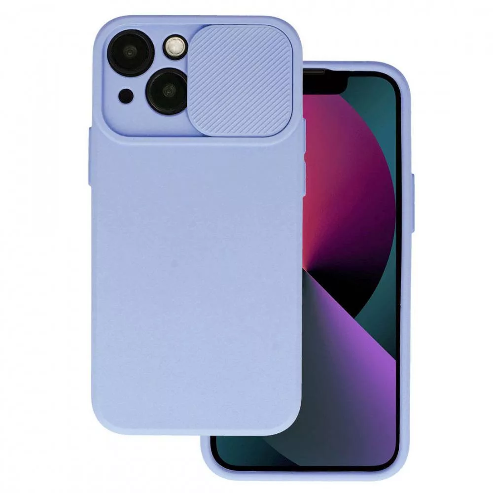 Slide Apple iPhone 11, kameravédős szilikon tok, levendula