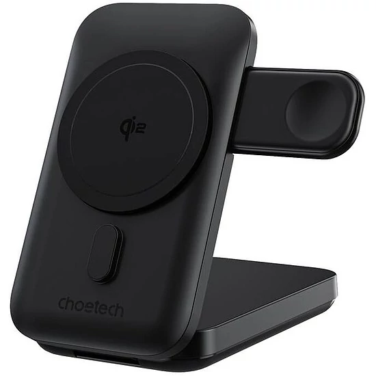 3in1 mágnestöltő tartó Choetech B750 10000mAh Qi2 (fekete)