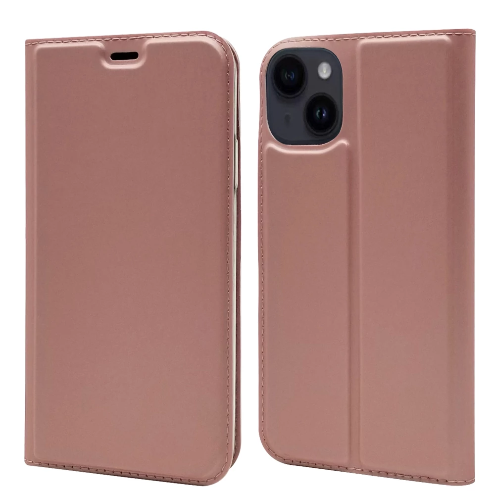 BOOKTYPE iPhone 15 Pro Max oldalra nyíló tok,Rosegold