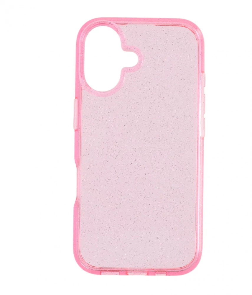 Iphone 16 csillámos szilikon hátlap, Pink