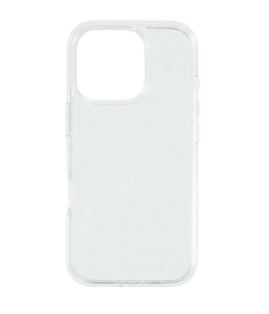 Iphone 16 Pro csillámos szilikon hátlap, Átlátszó