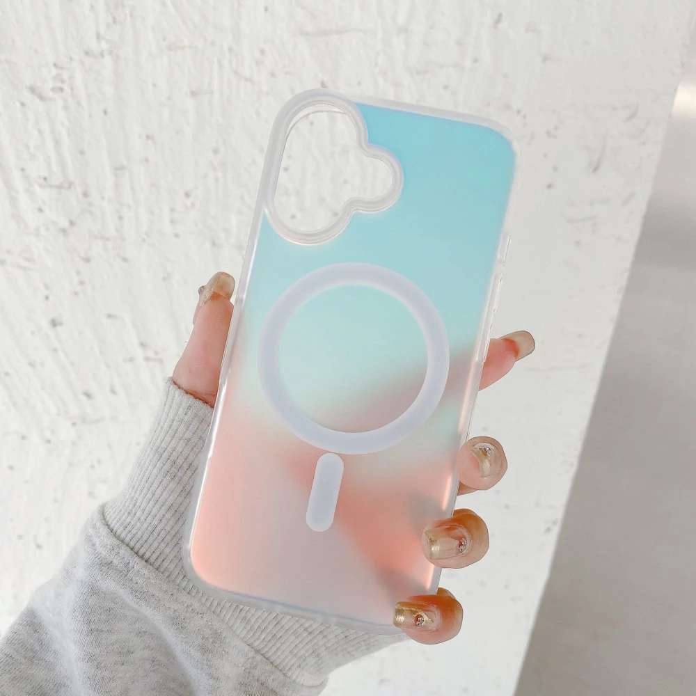 iPhone 17 mágneses lézernyomott tok, Átlátszó