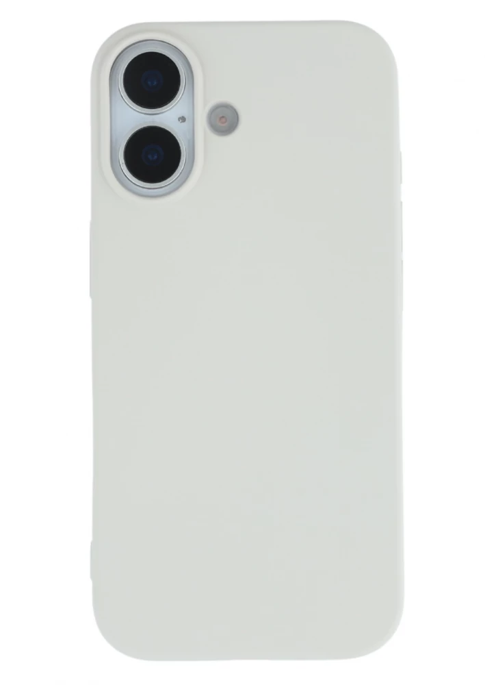 Premium szilikon tok, iPhone 17, Tört Fehér