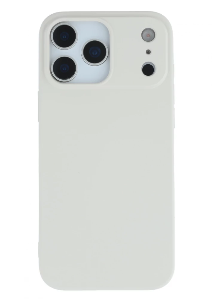 Premium szilikon tok, iPhone 17 Pro Max, Tört Fehér