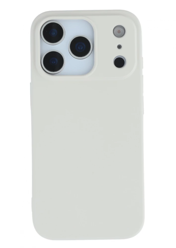 Premium szilikon tok, iPhone 17 Pro, Tört Fehér