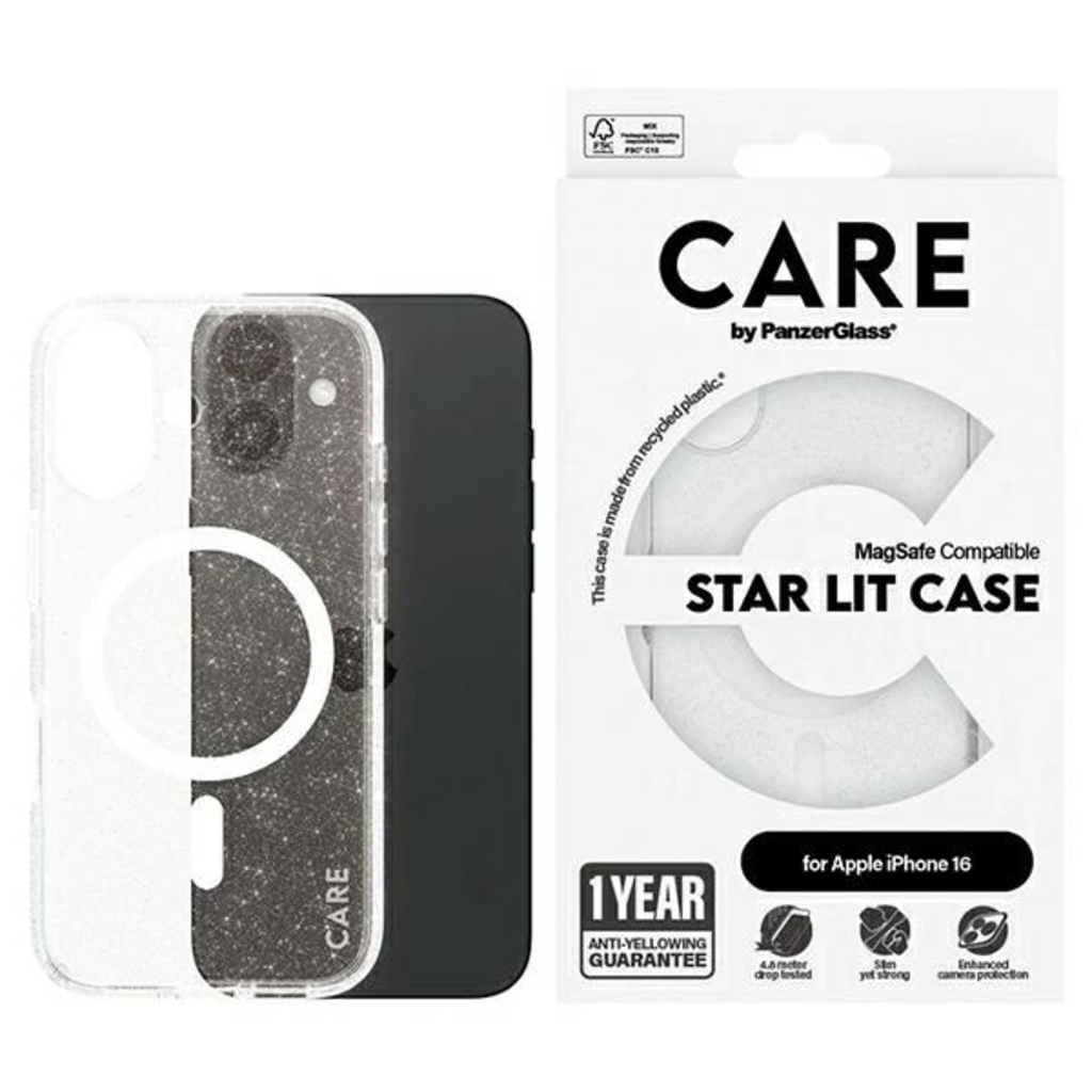 PANZERGLASS CARE FLAGSHIP STAR LIT CASE szilikon telefonvédő FEHÉR - Apple iPhone 16