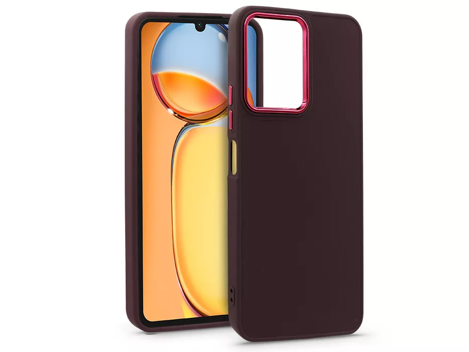 Frame XIAOMI REDMI 13C SZILIKON HÁTLAP - BÍBOR