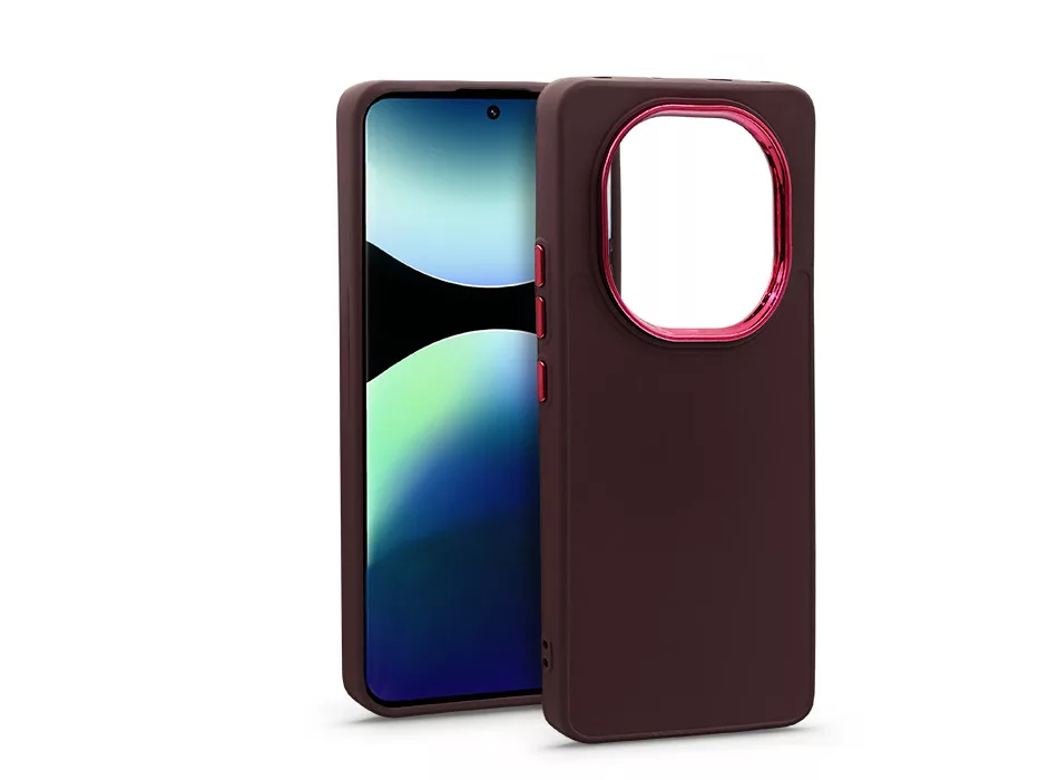Frame szilikon tok - Xiaomi Redmi Note 14 Pro 5G/Note 14 Pro+ 5G - bíbor