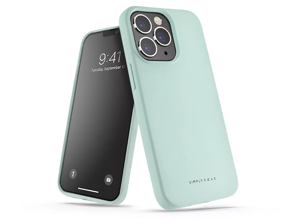 Apple iPhone 13/14 szilikon hátlap - Roar Space - sky blue