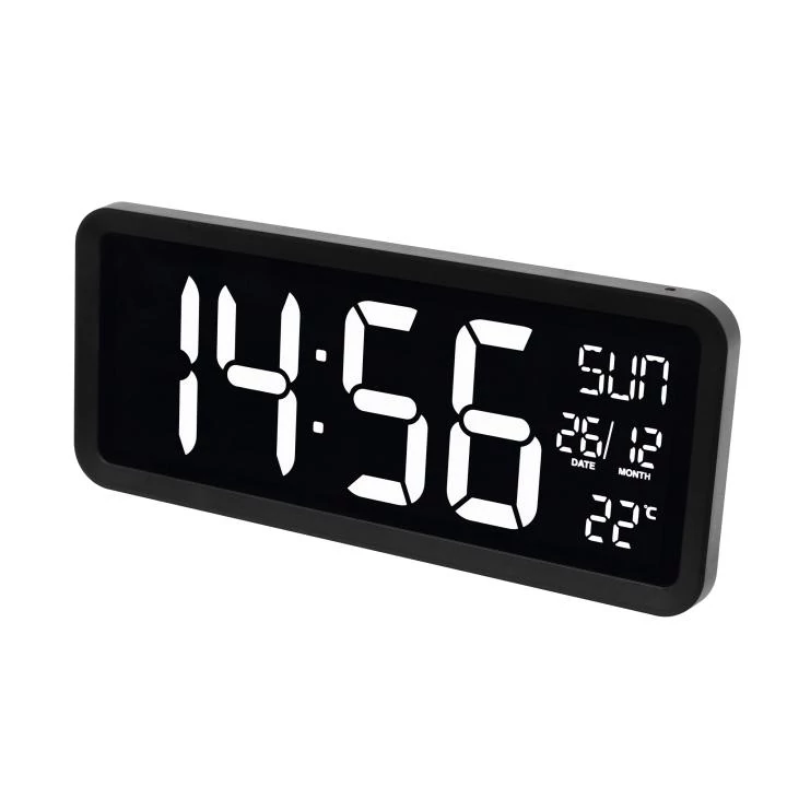 LED asztali/fali óra hőmérővel