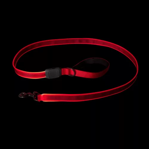 Nite Ize Nitedog® tölthető -póráz - piros/piros LED 1,22m (7,5 óra működés)