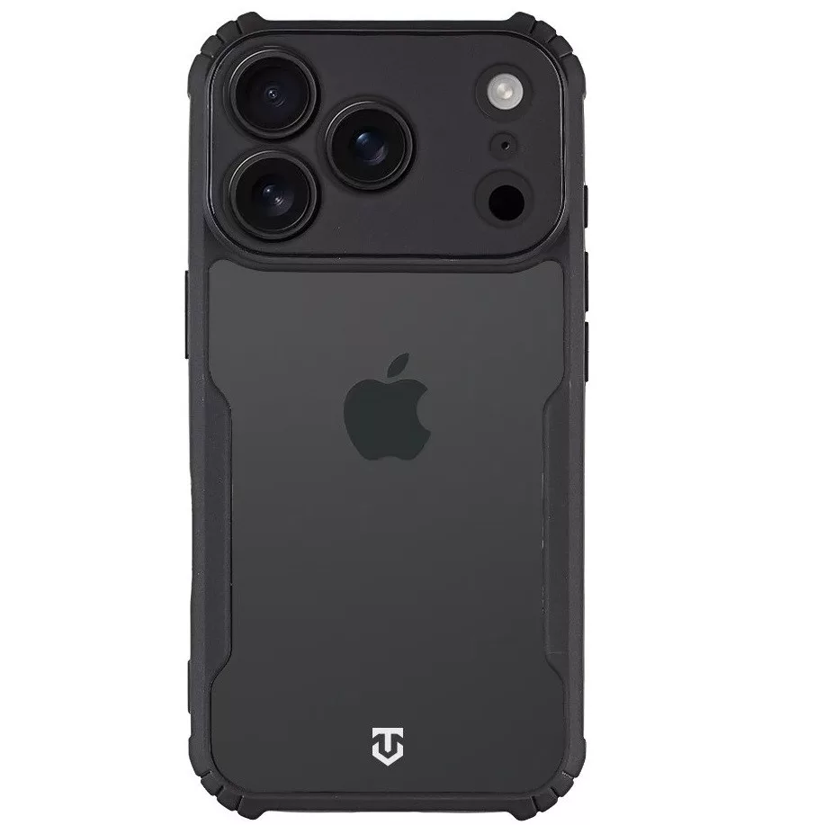 Tactical Quantum Stealth Apple iPhone 17 Pro Max hátlap tok, átlátszó/fekete