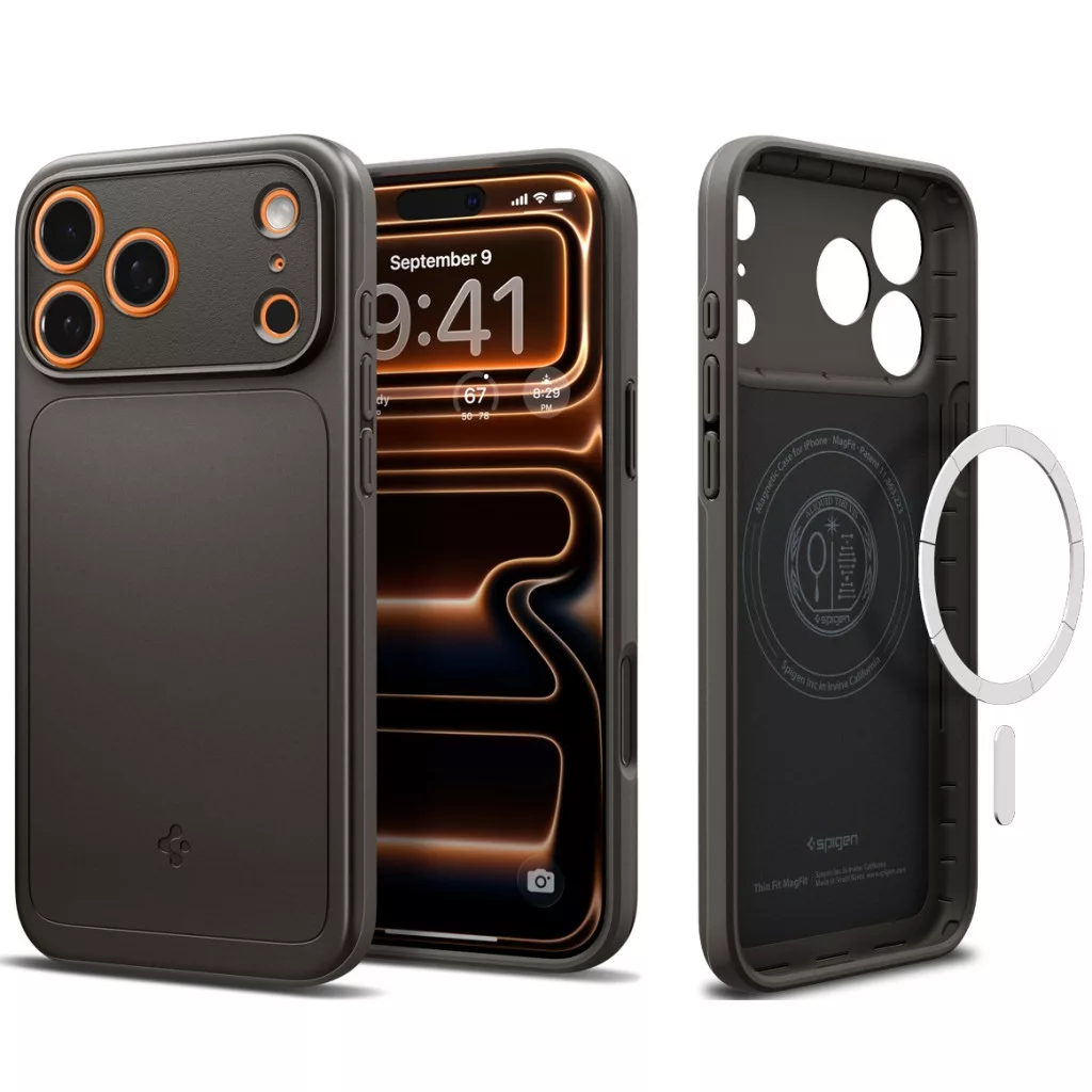 Spigen Thin Fit MagFit Apple iPhone 17 Pro tok, Gunmetal, szürke