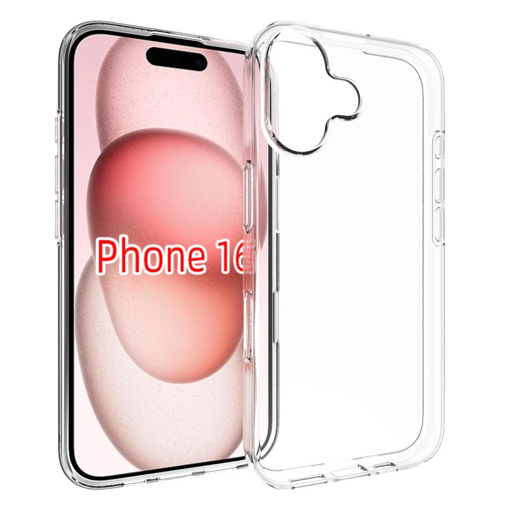 iPhone 16 Pro vékony TPU szilikon hátlap,Átlátszó