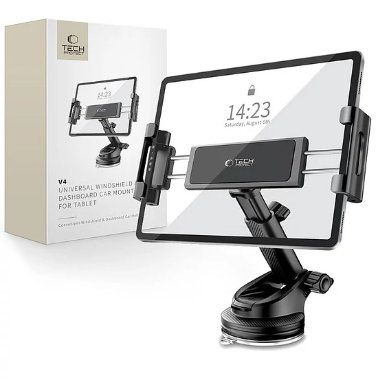 Tech-Protect V4 autós tablettartó pilótafülkébe - fekete