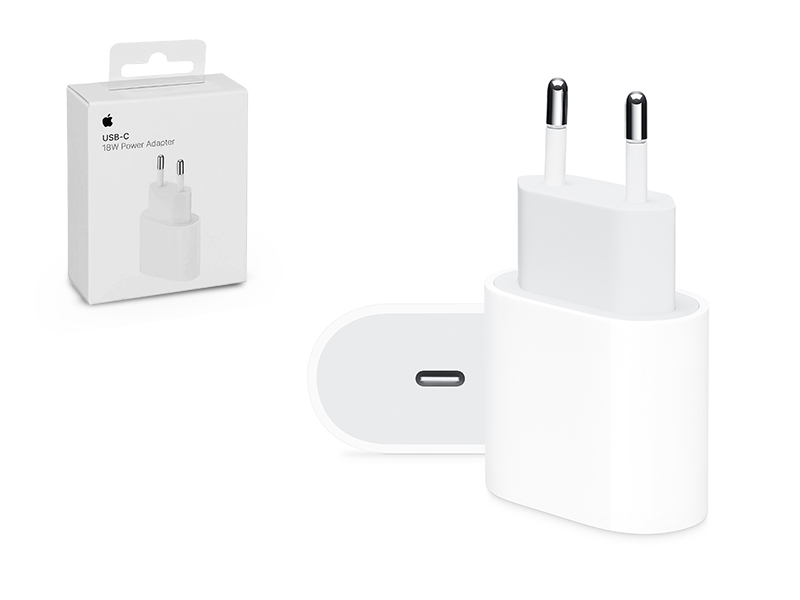 Apple eredeti, gyári USB Type-C hálózati töltő adapter – 18 W – MU7V2ZM/A – white