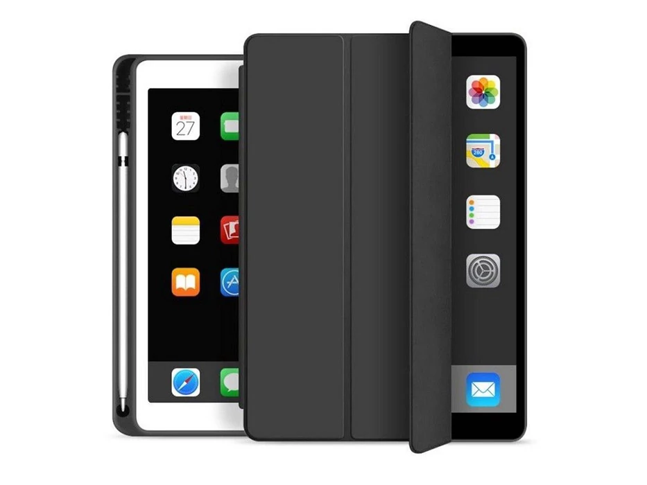 Apple iPad 10.2 (2019/2020) védőtok (Smart Case) on/off funkcióval - fekete