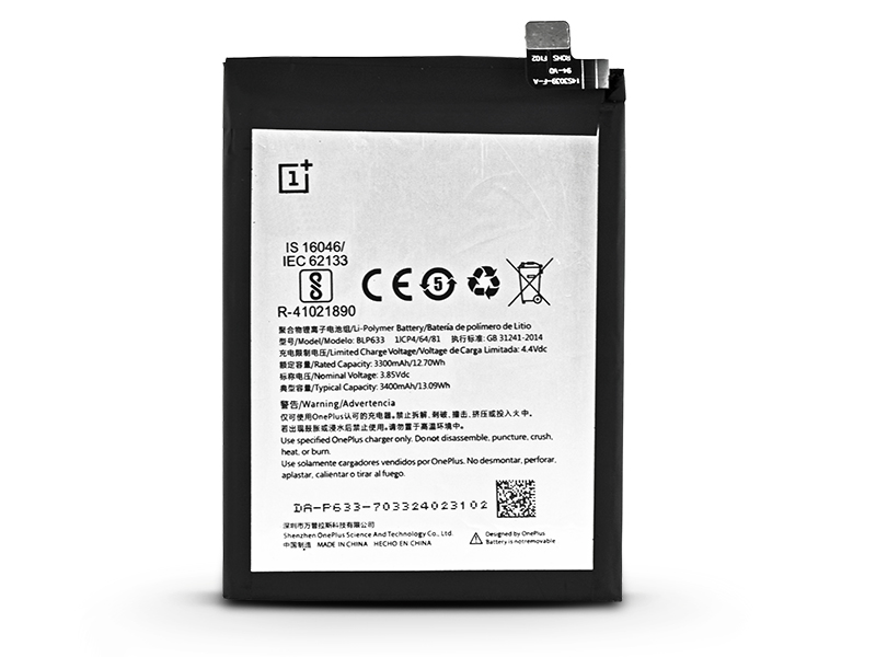 OnePlus 3T (A3010) gyári akkumulátor – Li-polymer 3400 mAh – BLP633 (ECO csomagolás)