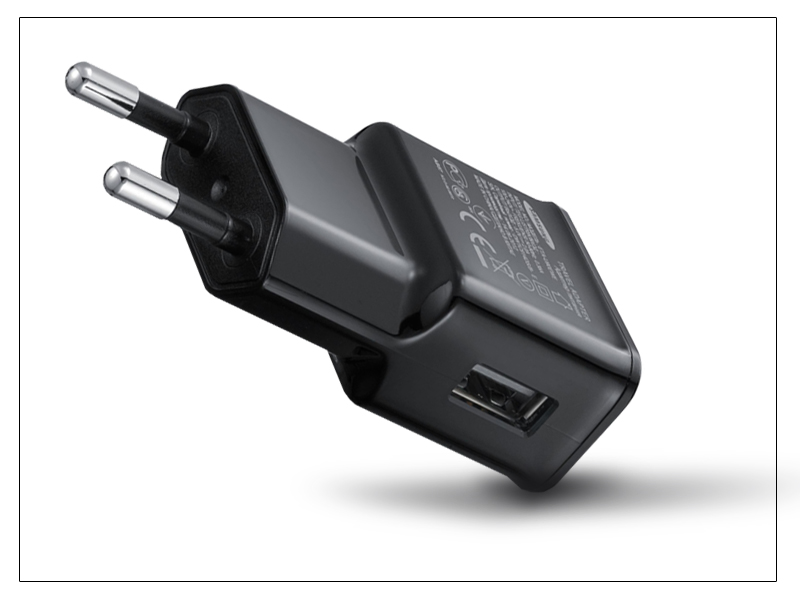 Samsung gyári USB hálózati töltő adapter – 5V/2A – ETA-U90EBEG black (csomagolás nélküli/enyhén karcos)