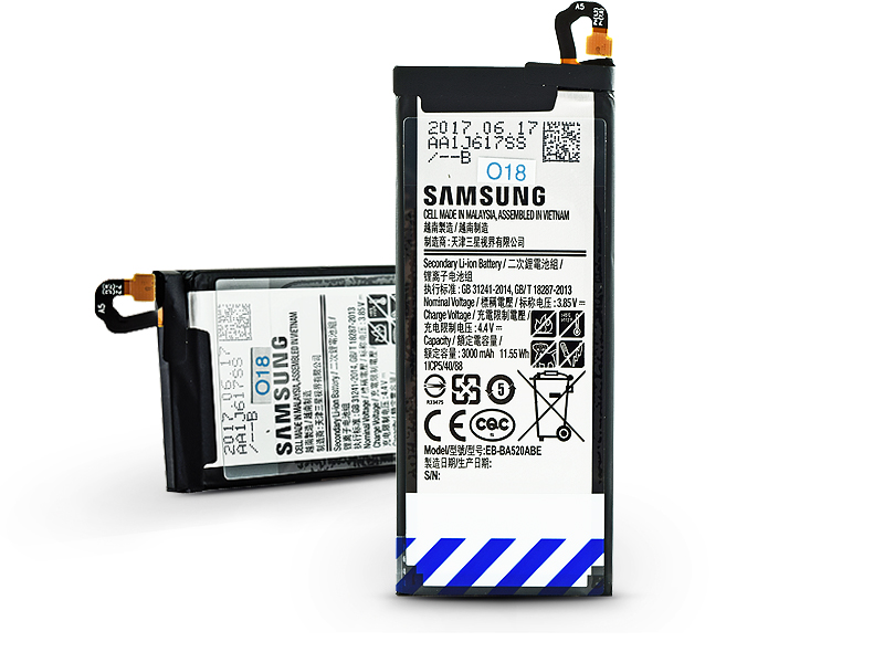 Samsung A520F Galaxy A5 (2017) gyári akkumulátor – Li-Ion 3000 mAh – EB-BA520ABE (ECO csomagolás)