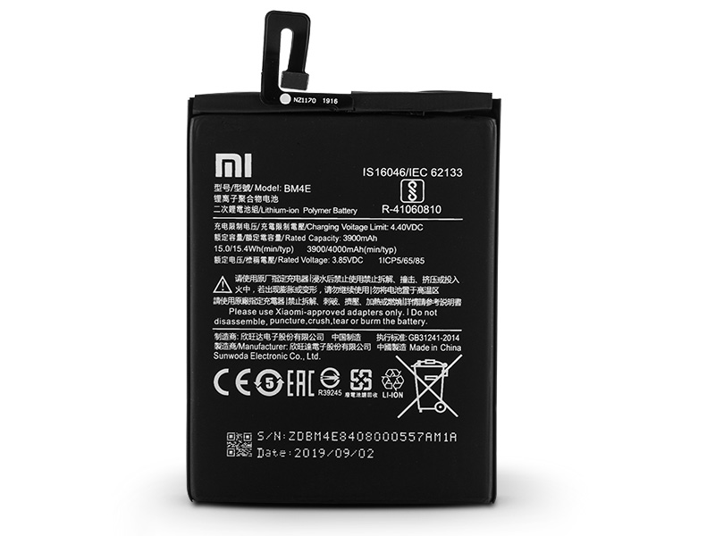 Xiaomi Pocophone F1 gyári akkumulátor – Li-ion Polymer 4000 mAh – BM4E (ECO csomagolás)