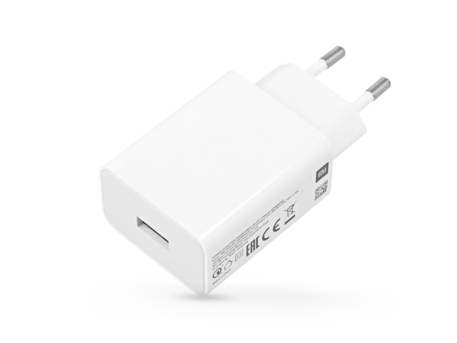 Xiaomi gyári USB hálózati töltő adapter – 5V/3A – MDY-10-EF – QC 3.0 white (ECO csomagolás)