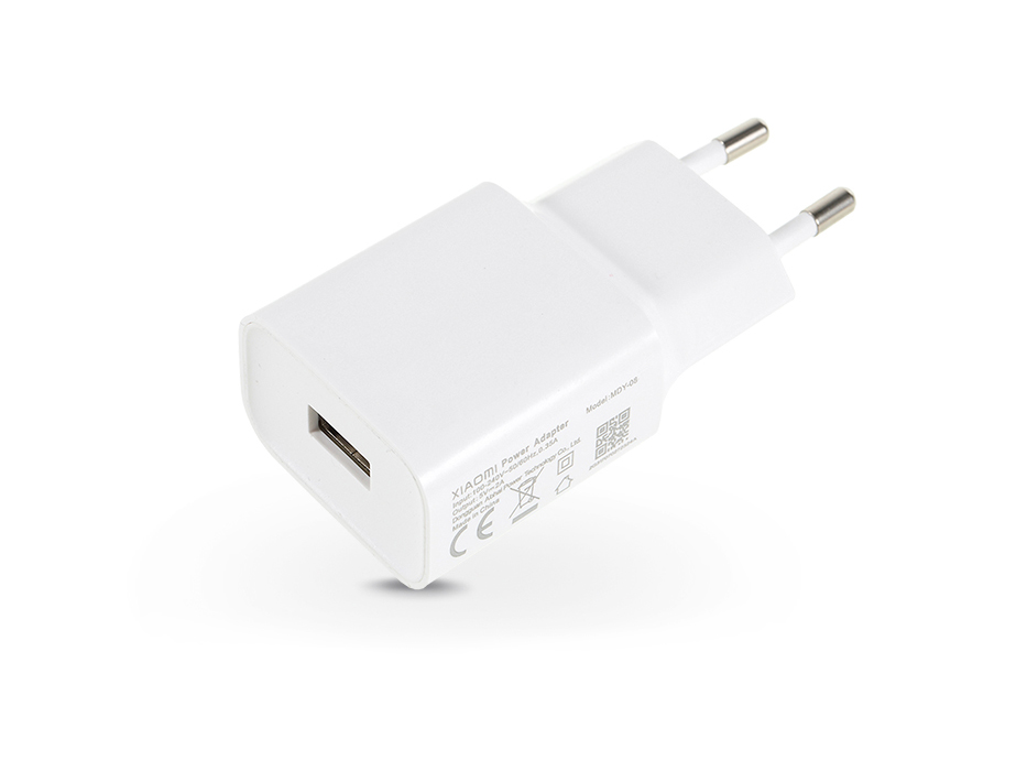 Xiaomi gyári USB hálózati töltő adapter – 5V/2,5A – MDY-08-EI – QC 3.0 white (ECO csomagolás)