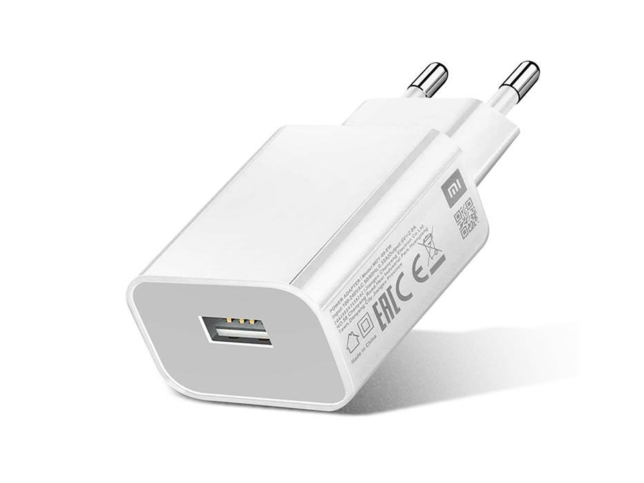 Xiaomi gyári USB hálózati töltő adapter – 5V/2A – MDY-09-EW white (ECO csomagolás)