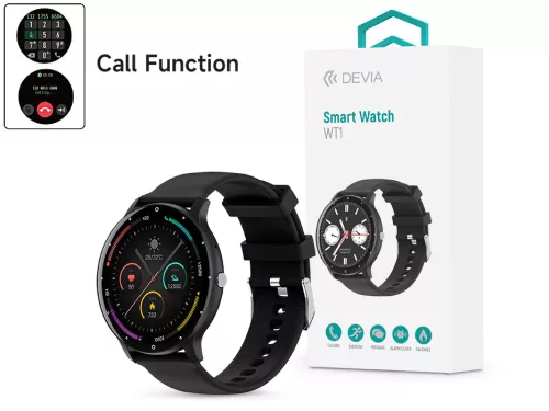 DEVIA WT1 SMART WATCH OKOSÓRA - FEKETE