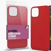 Szilikon matte tok ultra vékony korall piros Apple iPhone 14 Plus készülékhez