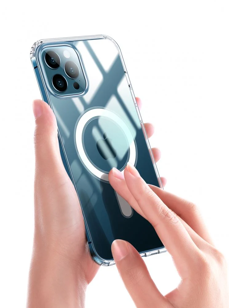 iPhone 15 mágneses szilikon tok, Átlátszó