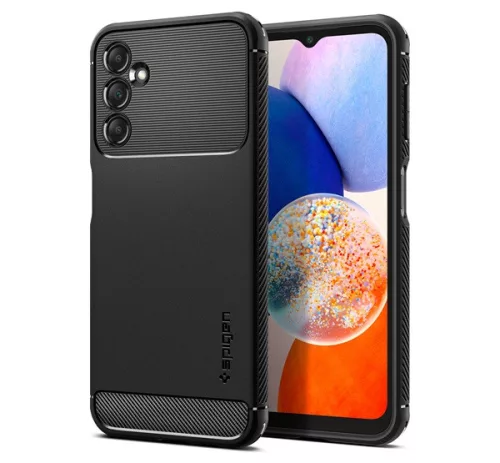 SPIGEN RUGGED ARMOR SAMSUNG GALAXY A14 5G TOK, MATTE BLACK, FEKETE