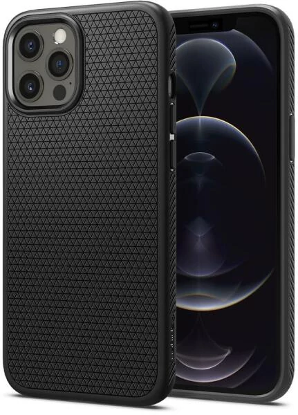 Spigen Liquid Air Apple iPhone 12/12 Pro Matte Black tok, fekete