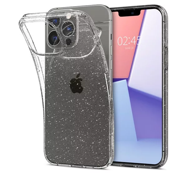 Spigen Liquid Crystal Glitter Apple Iphone 13 Pro tok - Crystal quartz, (átlátszó)