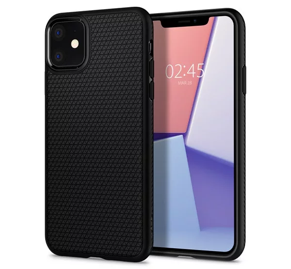 Spigen Liquid Air Apple Iphone 11 tok - Matt Black, (fekete)