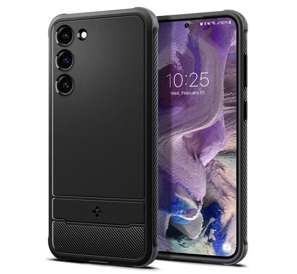 Spigen Rugged Armor Samsung Galaxy S23 tok - Matte Black, (fekete)