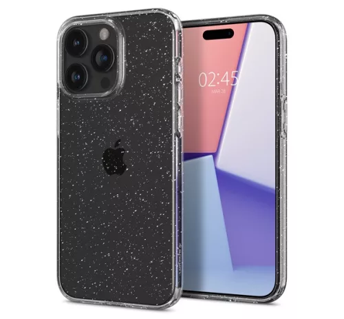 Spigen Liquid Crystal Glitter Apple iPhone 15 Pro tok - csillámos átlátszó