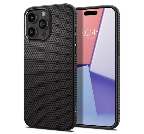 Spigen Liquid Air Apple iPhone 15 Pro tok - Matt Black (fekete)