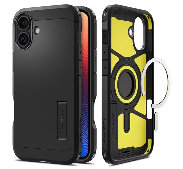 Spigen Tough Armor MagFit iPhone 16 Plus tok - MagSafe, fekete