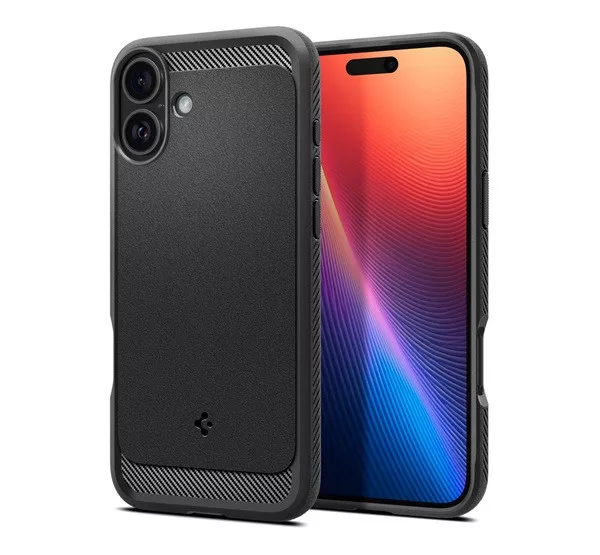 Spigen Rugged Armor MagFit Apple iPhone 16 tok - Matte Black (fekete)