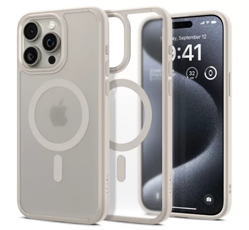 Spigen Ultra Hybrid MagFit Apple iPhone 16 Pro tok - Frost Clear tok, MagSafe, (átlátszó)